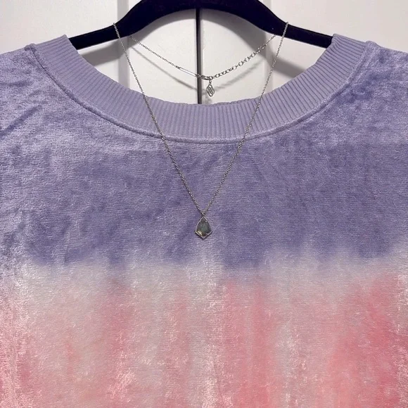 EUC [Kendra Scott] Cory Faceted Gray Translucent Stone Silver Pendant Necklace - Picture 10 of 12